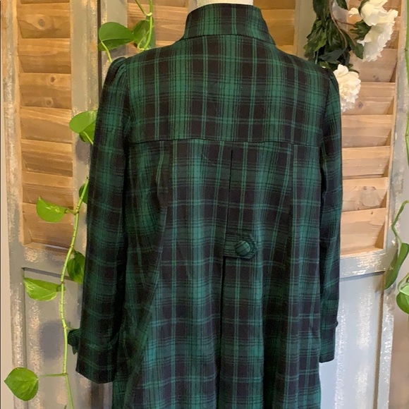 Chicwish green plaid swing jacket with large bow - Picture 8 of 15
